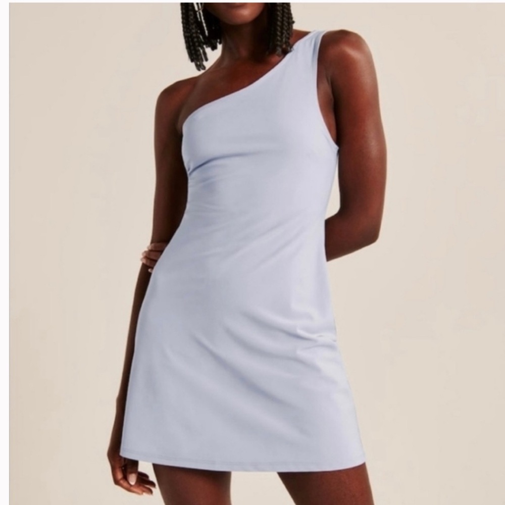 Abercrombie Traveler One-Shoulder Light Blue Dress